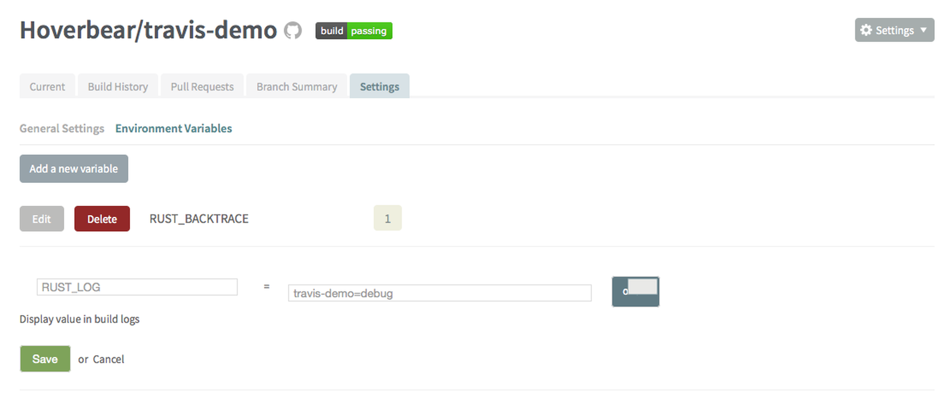 Setting ENV Variables