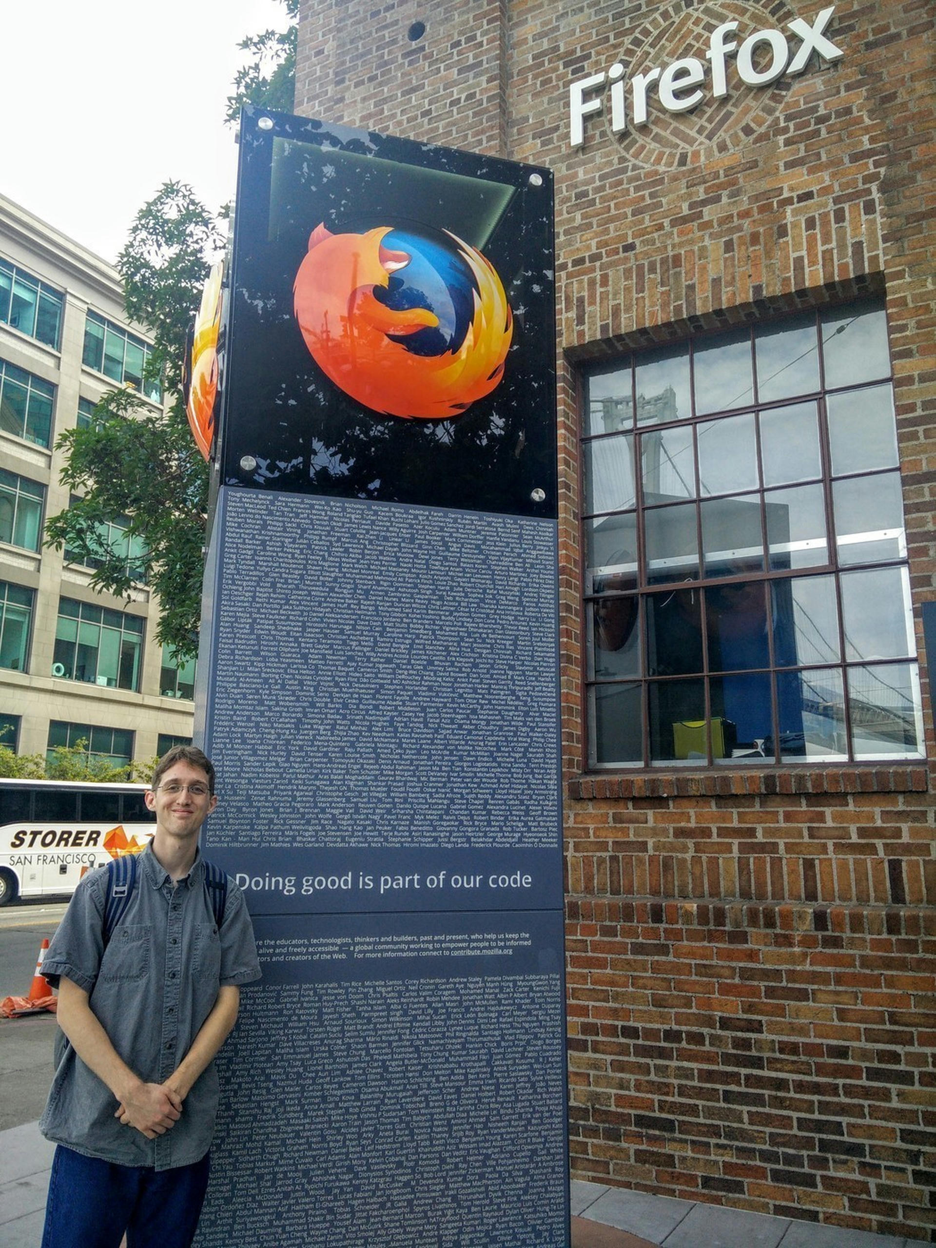 Me in front of the Firefox Totem