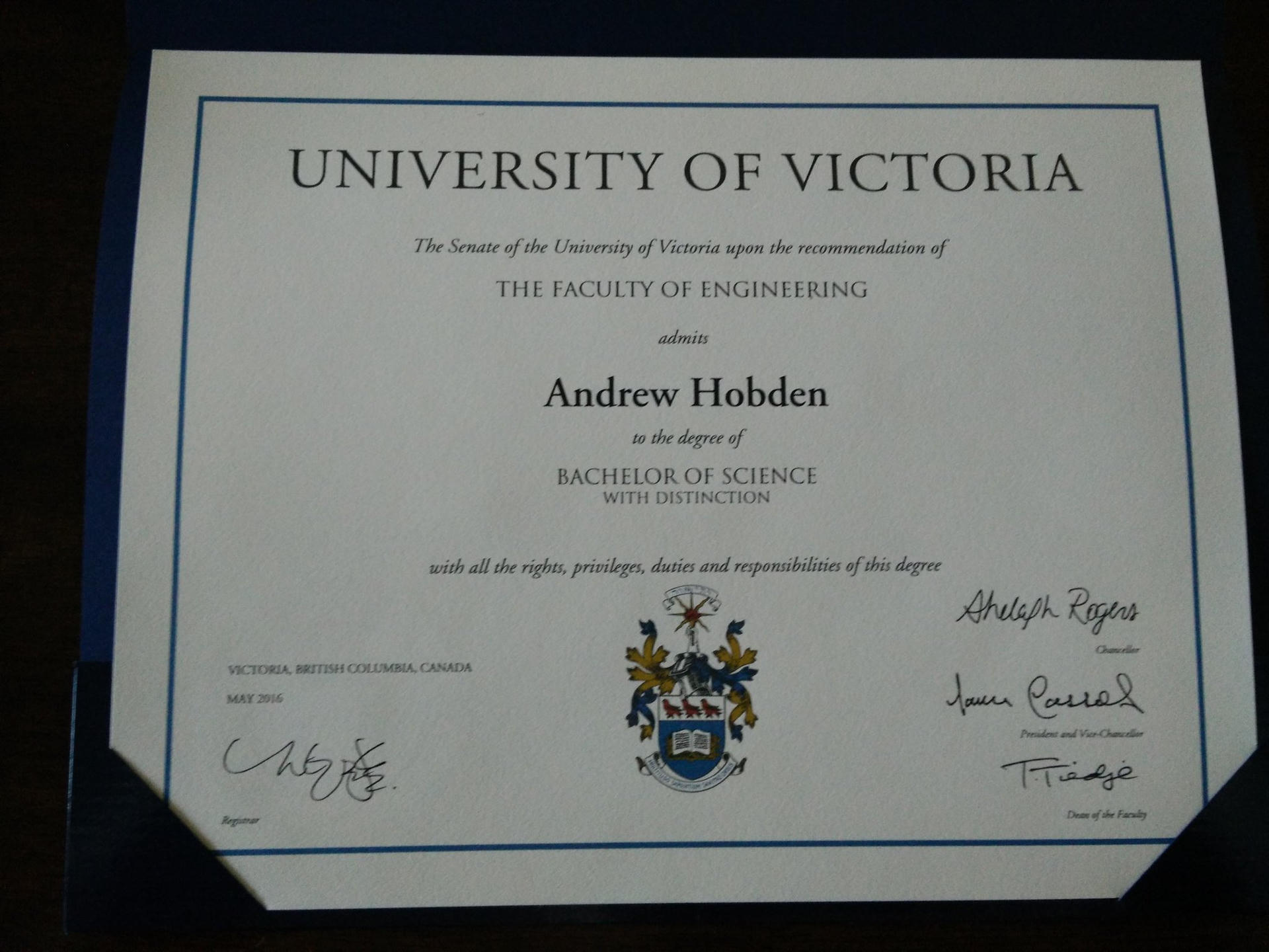 My degree.