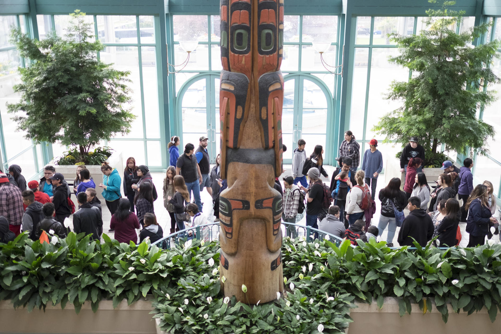 The main totem area on registration day.