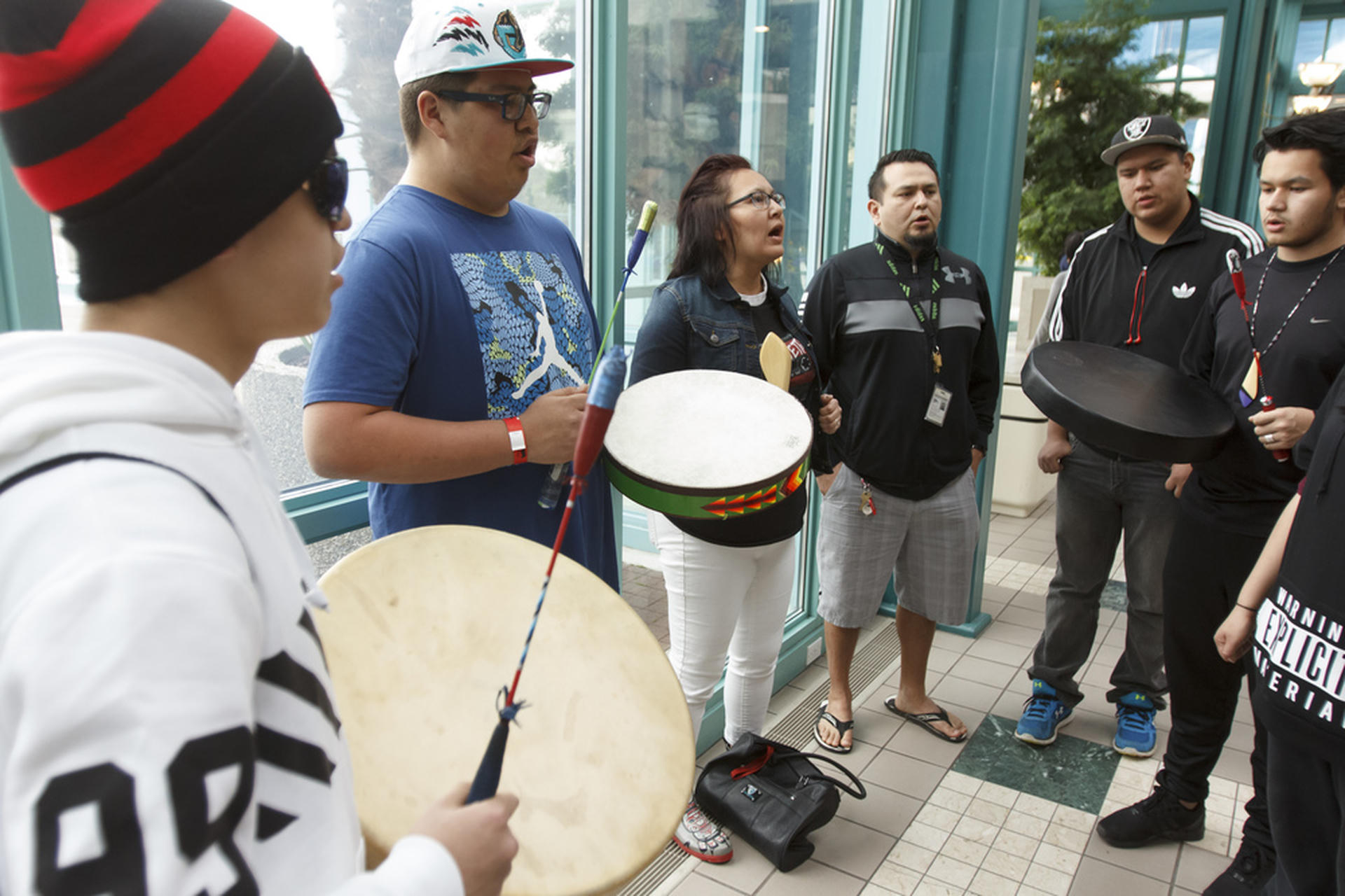 There is always lots of singing and drumming at GOV.