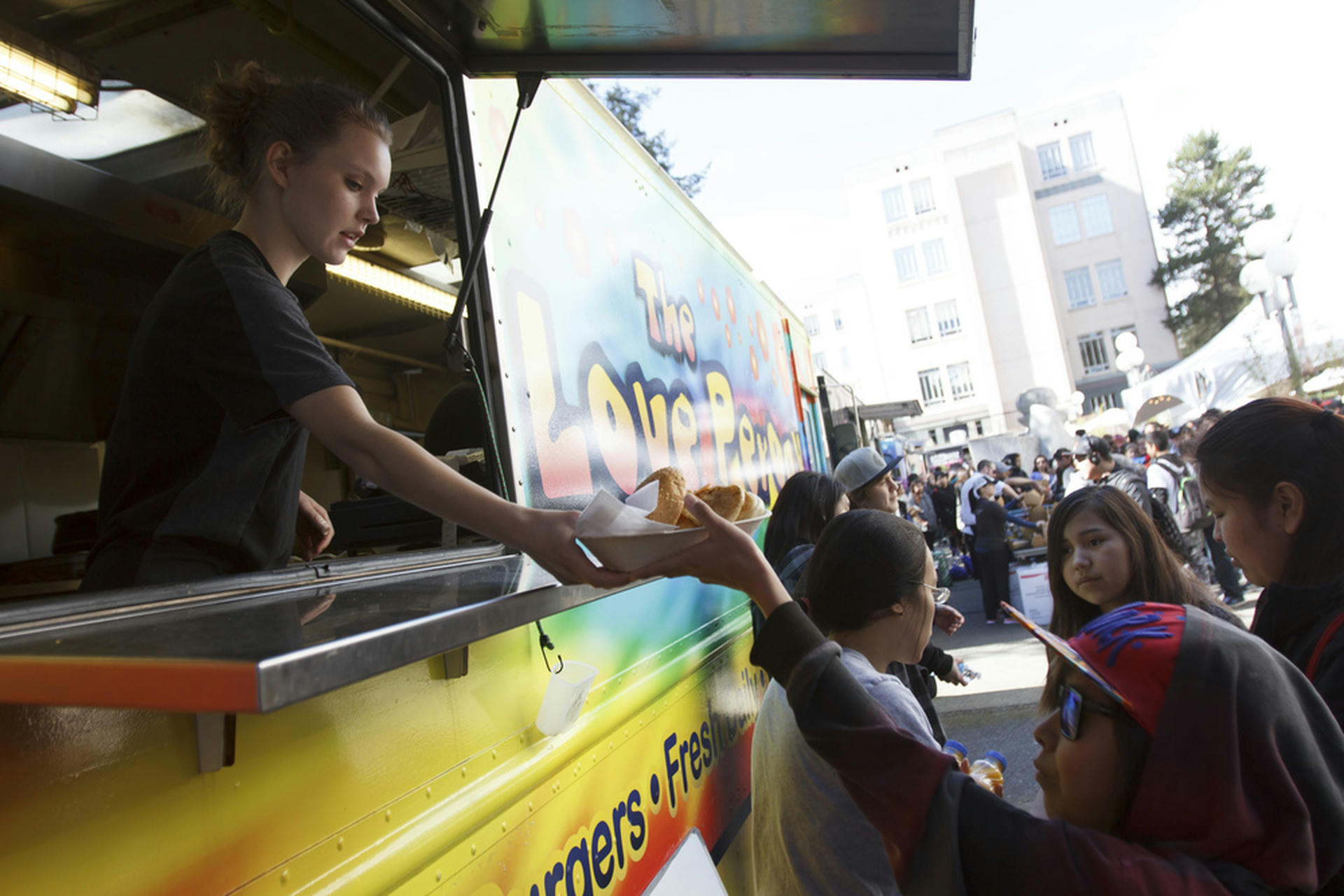 For lunch the youth all visited a local food truck fair and supported local businesses.
